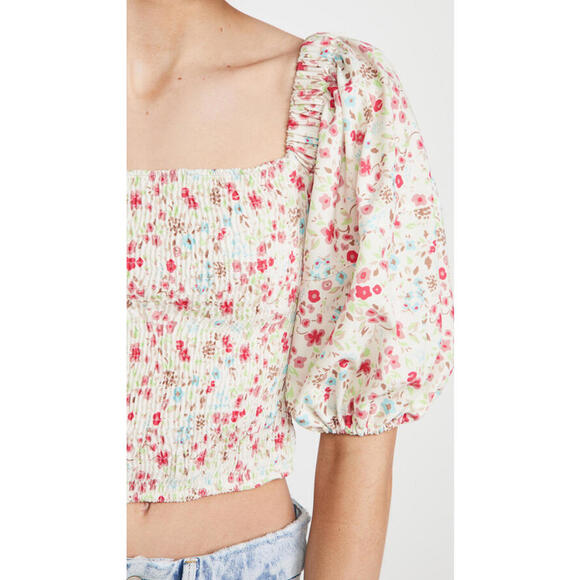 NWT Revolve Sokie Collective Puff Sleeve Mocked Top XS - Picture 6 of 8